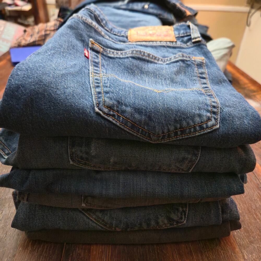 6 Pair Men's Levi's Jeans Lot 505 511 514 541 559 Denizen Sizes 34-36